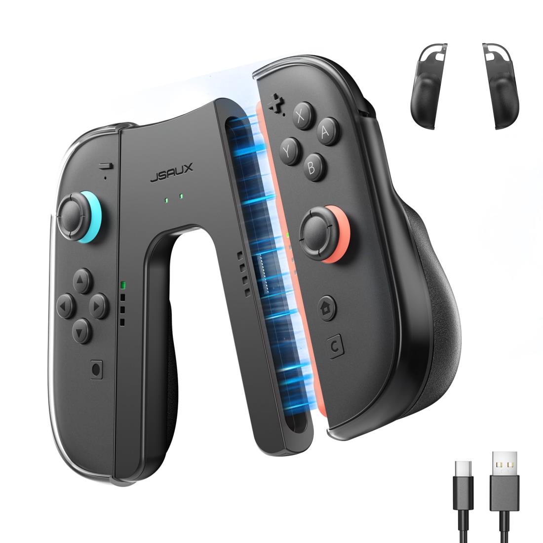 楽天市場】【送料無料】JSAUX Switch 2用充電グリップ＋JoyCon 2保護