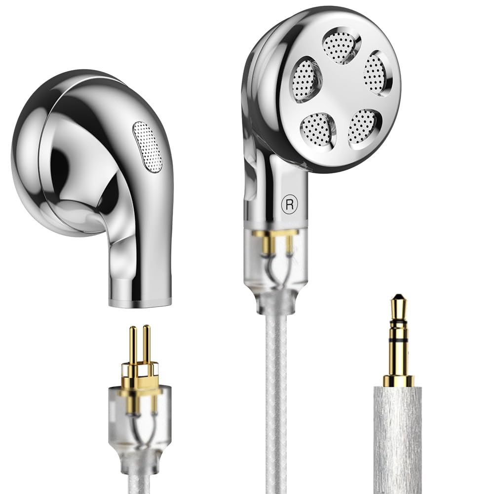 TRN Seahorse Pro イントラコンカ イヤ電話機 14.2粍 ダイナミックドライバ インナーイヤー型イヤ電話機 有線 インナーイヤー PU+LCP練りあわせる振りまわす板 イヤ電話機 軽銀ハウジング 2Pin脱着式有線テレビ (3.5粍繋ぎ)