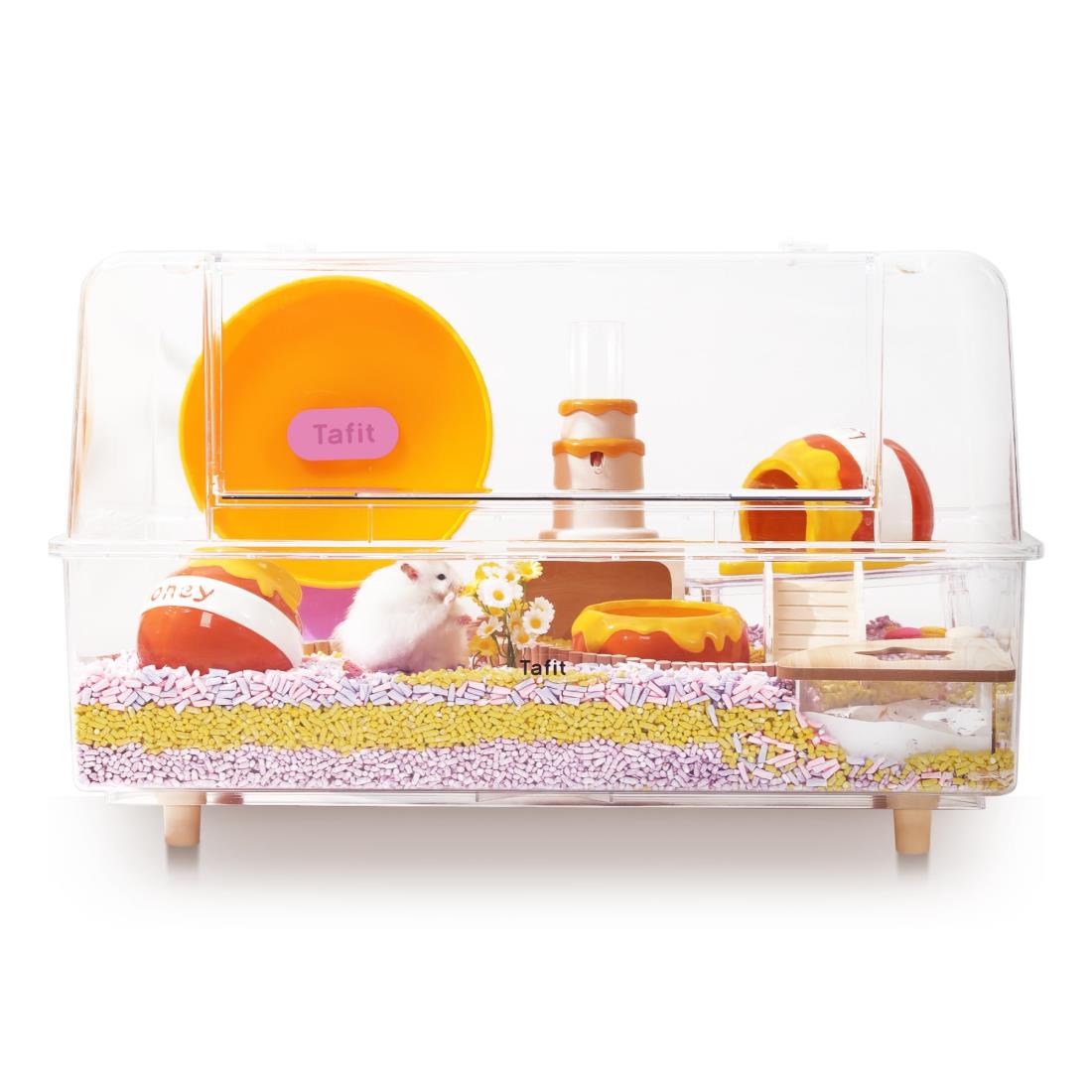 楽天市場】TAFITハムスターケージ620全透明大型広々飼育ケージ耐久性