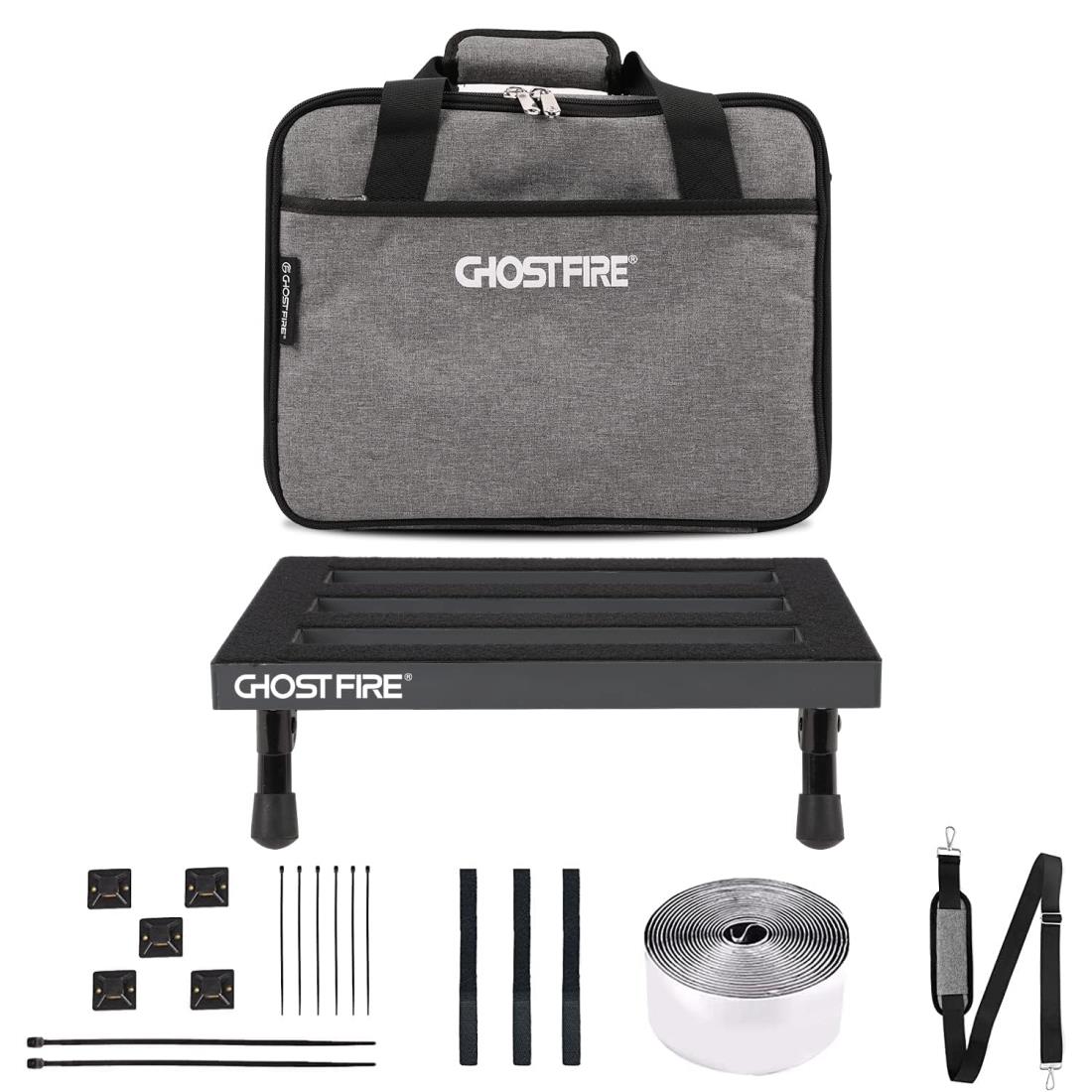 GHOSTFIRE 超軽量 ギターエフェクター ボード ペダルボード アルミニウム合金 面ファスナー キャリングバッグ付き Sシリーズ (33x26cm)SPL-2.5｜グッドタイムストア店