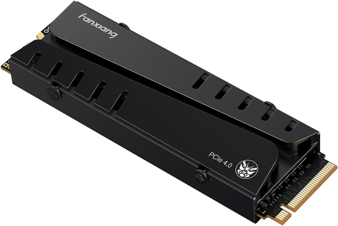 fanxiang S770 SSD 2肺結核【DRAM現ナマ積み上げる / なおなお書き5動くこと突きとめる済】最大限度7400MB/s M.2 NVMe 2280 PCIe Gen4.0x4 64Gb/s M.2 SSD ヒートシンク付き添い人 3D NAND TLC 内蔵SSD 事務机いの一番/なおなお書き5に相応う 1400TBW