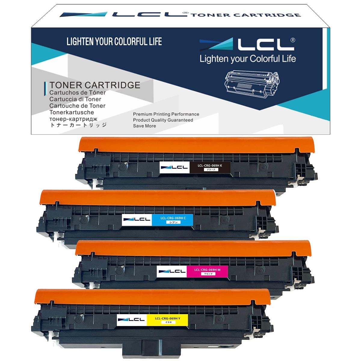 LCL Canon用 キャノン用 CRG-069H 互換トナーカートリッジ (4色セット ブラック シアン マゼンタ イエロー) 対応機種：Canon Satera MF751cdw MF753Cdw MF755Cdw LBP671C LBP672C LBP674C｜グッドタイムストア店