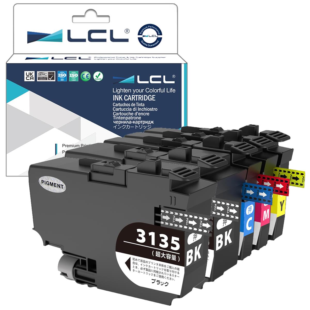 LCL LC3135 (PGBK×2/C/M/Y) 5本セット 大容量 ブラザー互換インクカートリッジ 顔料 対応機種：MFC-J1500N MFC-J1605DN DCP-J988N