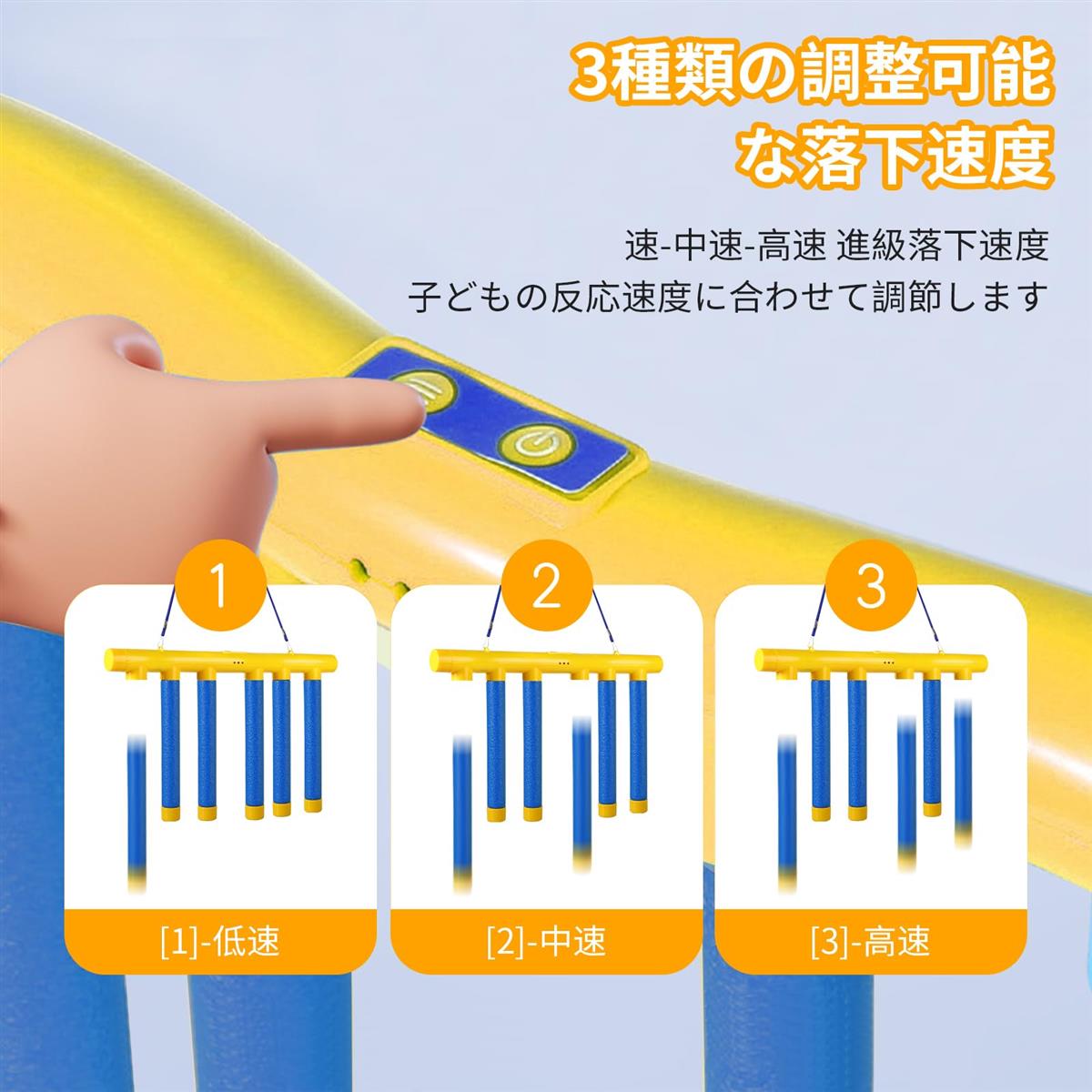 HUAJUN キャッチスティックゲーム 反応トレーニングおもちゃ 落ちるスティック手と目のコーディネーション ドロップスティック反応ゲーム おもちゃ 反射神経チャレンジ 子供 屋内 ブルー 誕生日 クリスマス 新年 贈り物 プレゼント画像