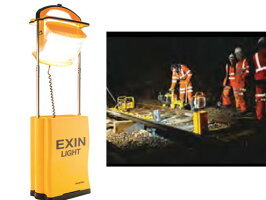 【防犯】【夜間の現場】【お祭り】【災害】LED投光器 イクシンライト バッテリー充電式 充電 led 投光器 明るい 防水 屋外 ワークライト led作業灯 置き型 ライト IN1600LB 両面型LEDライト フラッシュ（点滅）機能付 充電式 アウトドア キャンプ 防犯グッズ 災害グッズ