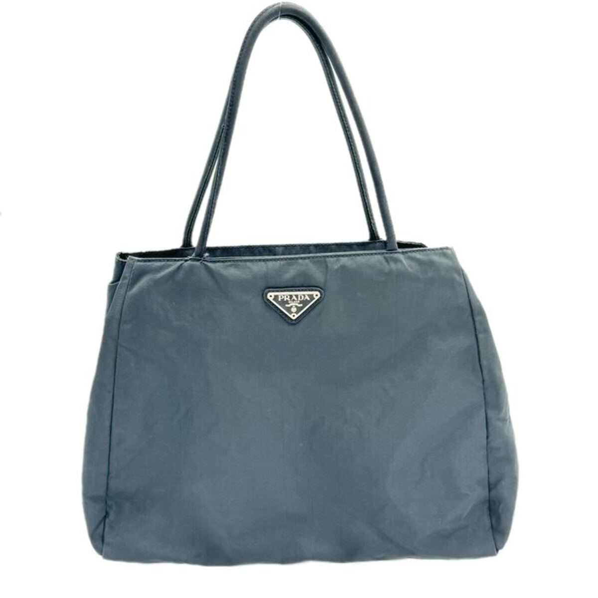 【中古】PRADA プラダ トートバッグ ポコノ ブラック