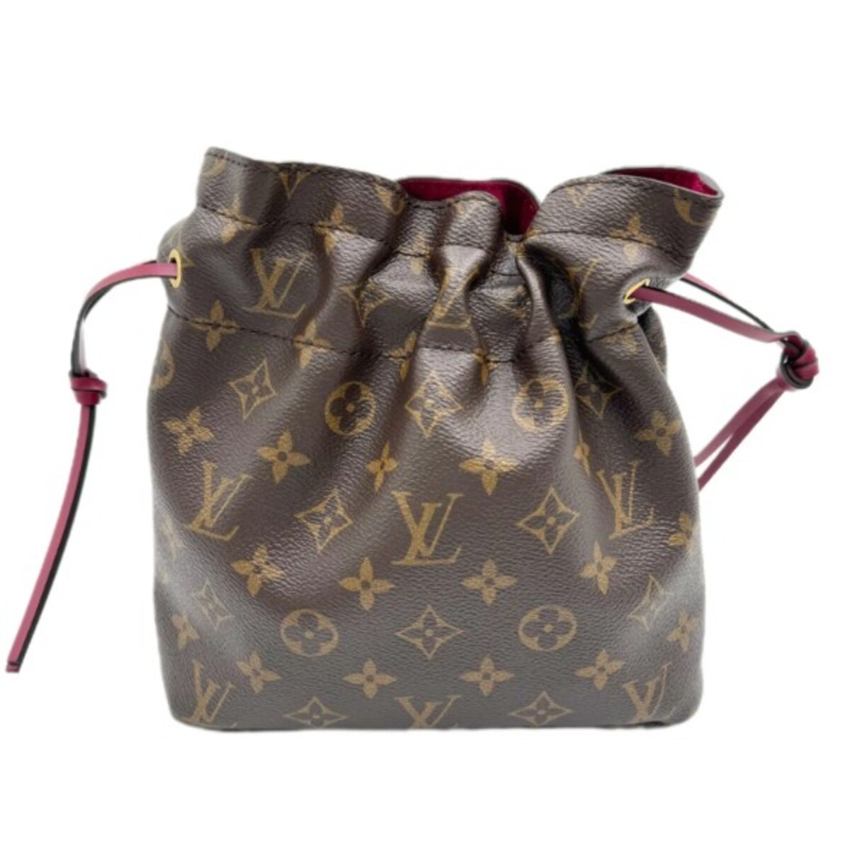 【中古】LOUIS VUITTON ルイヴィトン ポッシュノエ 合切袋合切袋 モノグラム 赤銅色 M43445