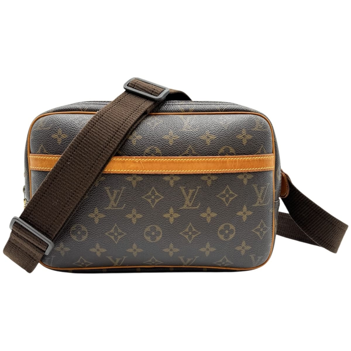 【中古】LOUIS VUITTON ルイヴィトン 通信員PM ショルダーバッグ モノグラム 赤銅色 M45254