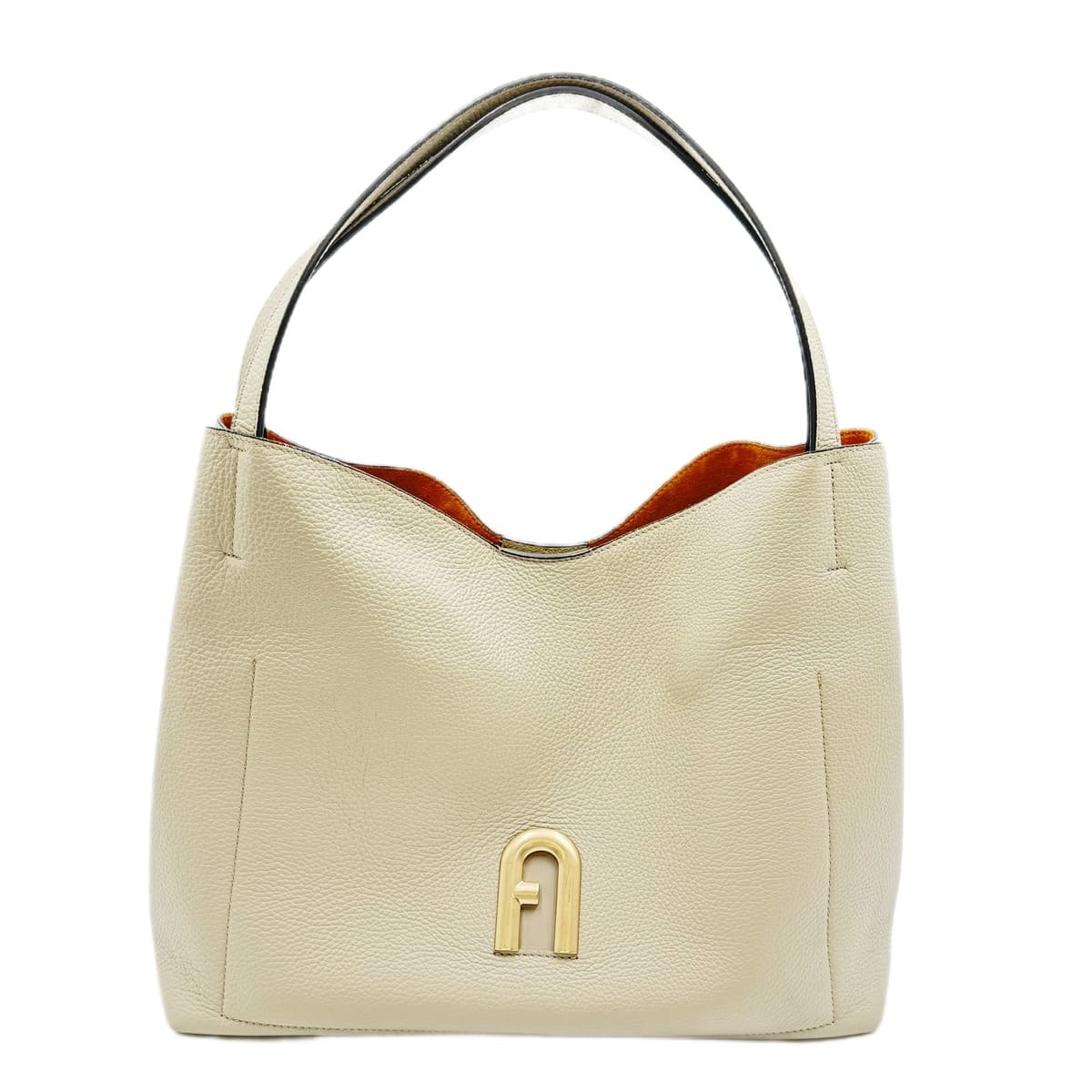 【中古】FURLA フルラ プリムラ ハンドバッグ グレージュ｜KIRARIKA