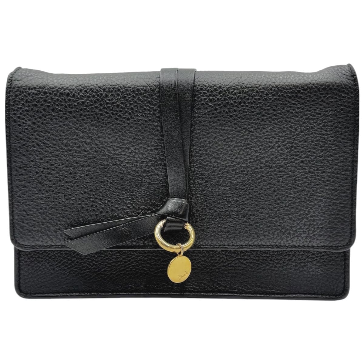 【中古】Chloe クロエ ショルダーバッグ 文字 黒いこと CHC21WP727F57