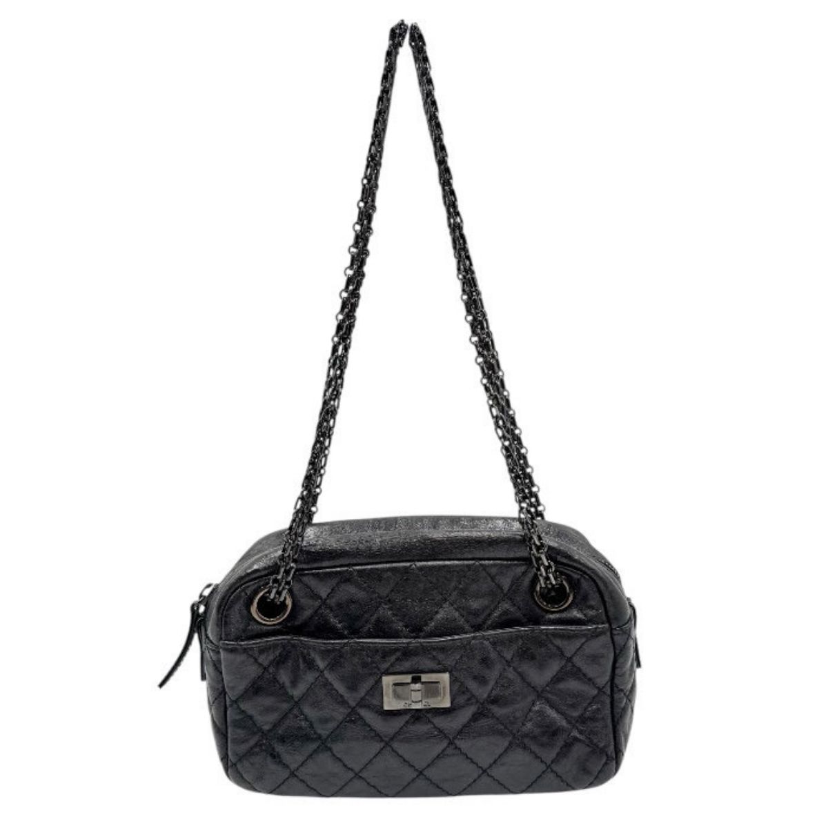【中古】CHANEL シャネル チェーン店ショルダーバッグ マトラッセ 2.55 黒いこと A37586 チェーン店 肩部 御徒面子 うしろ側 シャネル御徒面子 ブランド名ショルダーバッグ中古 レディース ブランド名ショルダーバッグ ブランド名 レディースショルダーバッグ ショルダーバッグ 黒