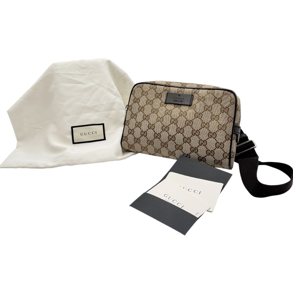 【中古】GUCCI グッチ 酉の方角御徒面子 GG帆布 赤銅色 449174
