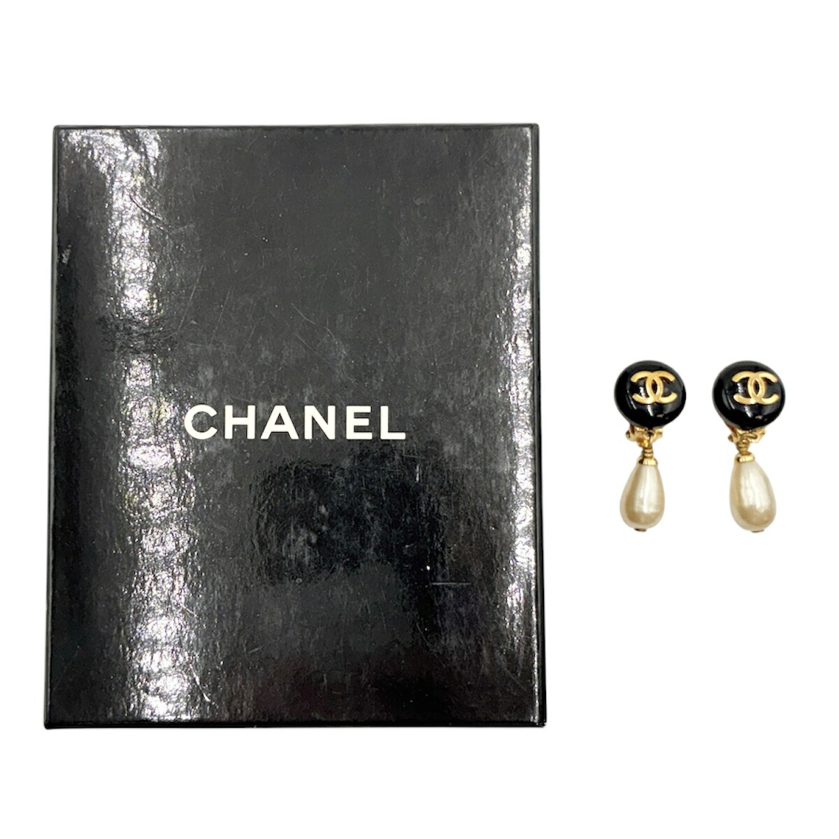 【中古】CHANEL シャネル イヤリング ココマーク ブラック フェイクパール ヴィンテージ｜KIRARIKA 32,365円