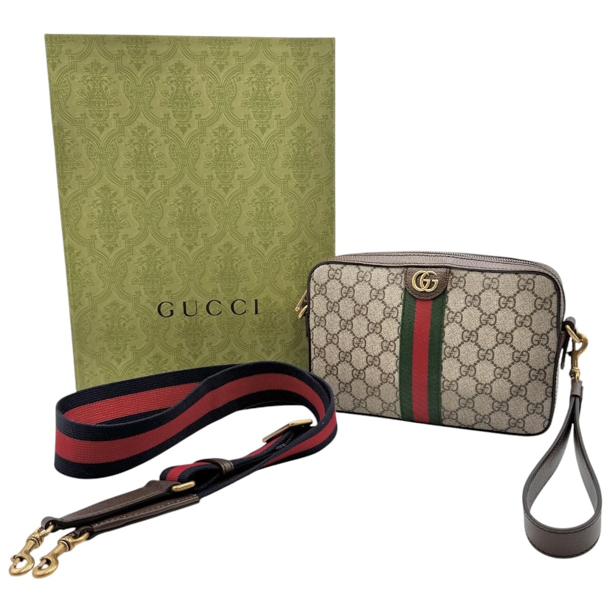 【中古】GUCCI グッチ ショルダーバッグ オフィディア ブラウン 699439