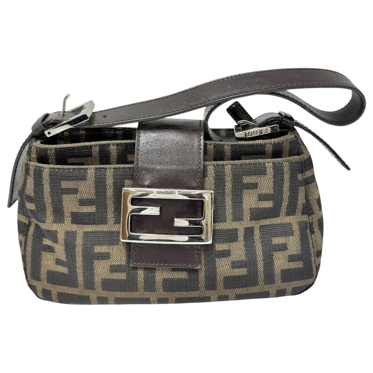 【中古】FENDI フェンディ ショルダーバッグ ズッカ 赤銅色 26723