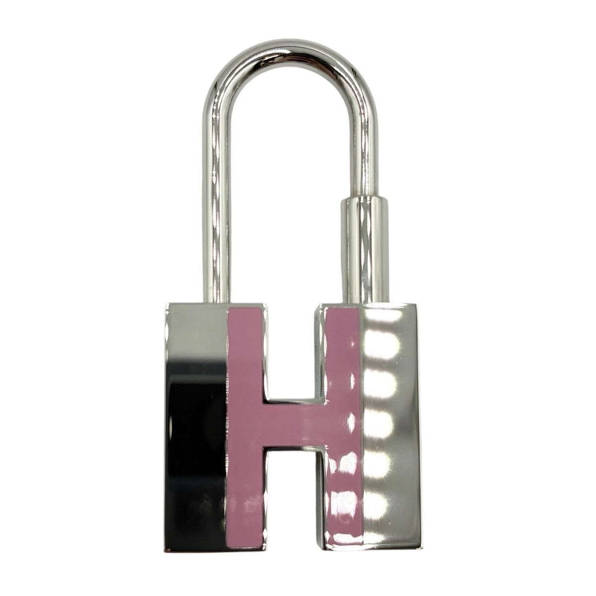 【中古】HERMES エルメス カデナ H主題キーホルダー 御徒面子惹きつける しろがね色