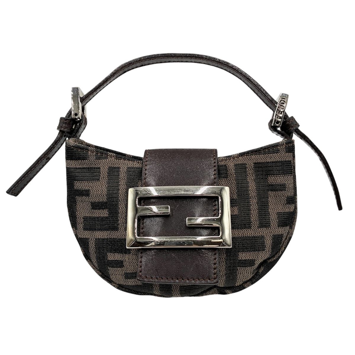 【中古】FENDI フェンディミニクロワッサン ハンドバッグ ズッカ ブラウン 26673｜KIRARIKA