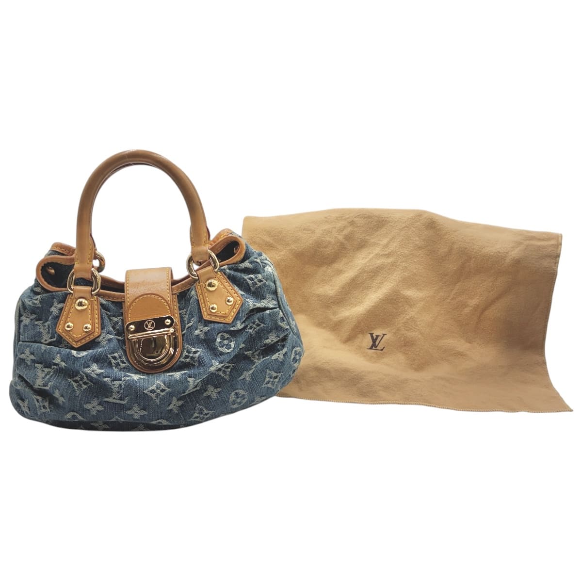 【中古】 LOUIS VUITTON ルイヴィトン プリーティ ハンドバック モノグラムジーンズ 青み M95020 中古 ルイ ヴィトン モノグラム ジーンズ ルイ･ヴィトン ハンドバッグ ジーンズ御徒面子 レディース ジーンズうしろ側 ブランド名御徒面子 ヴィトンバッグ ルイヴィトンバッグ中古