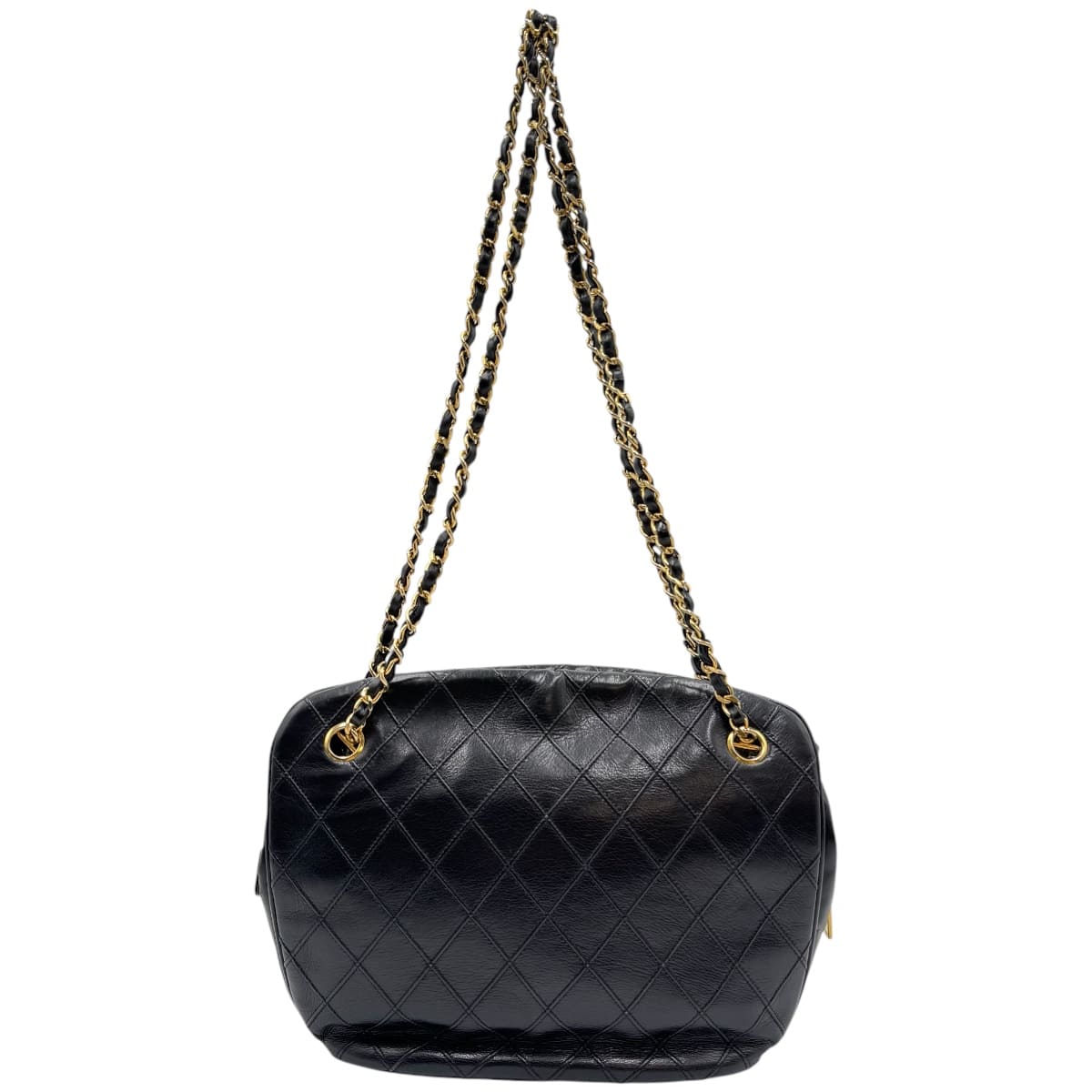 【中古】CHANEL シャネル ショルダーバッグ ビコローレ 黒いこと ゴールド金具 ヴィンテージ
