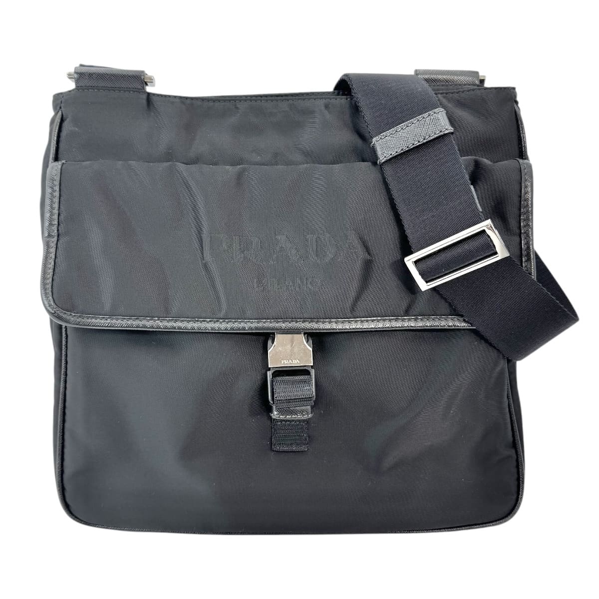 【中古】PRADA プラダ ショルダーバッグ ポコノ ブラック|KIRARIKA