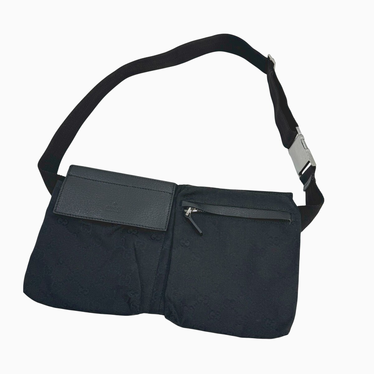 【中古】GUCCI グッチ GG帆布 酉の方角御徒面子 上半身御徒面子 黒いこと しろがね色金具 28566
