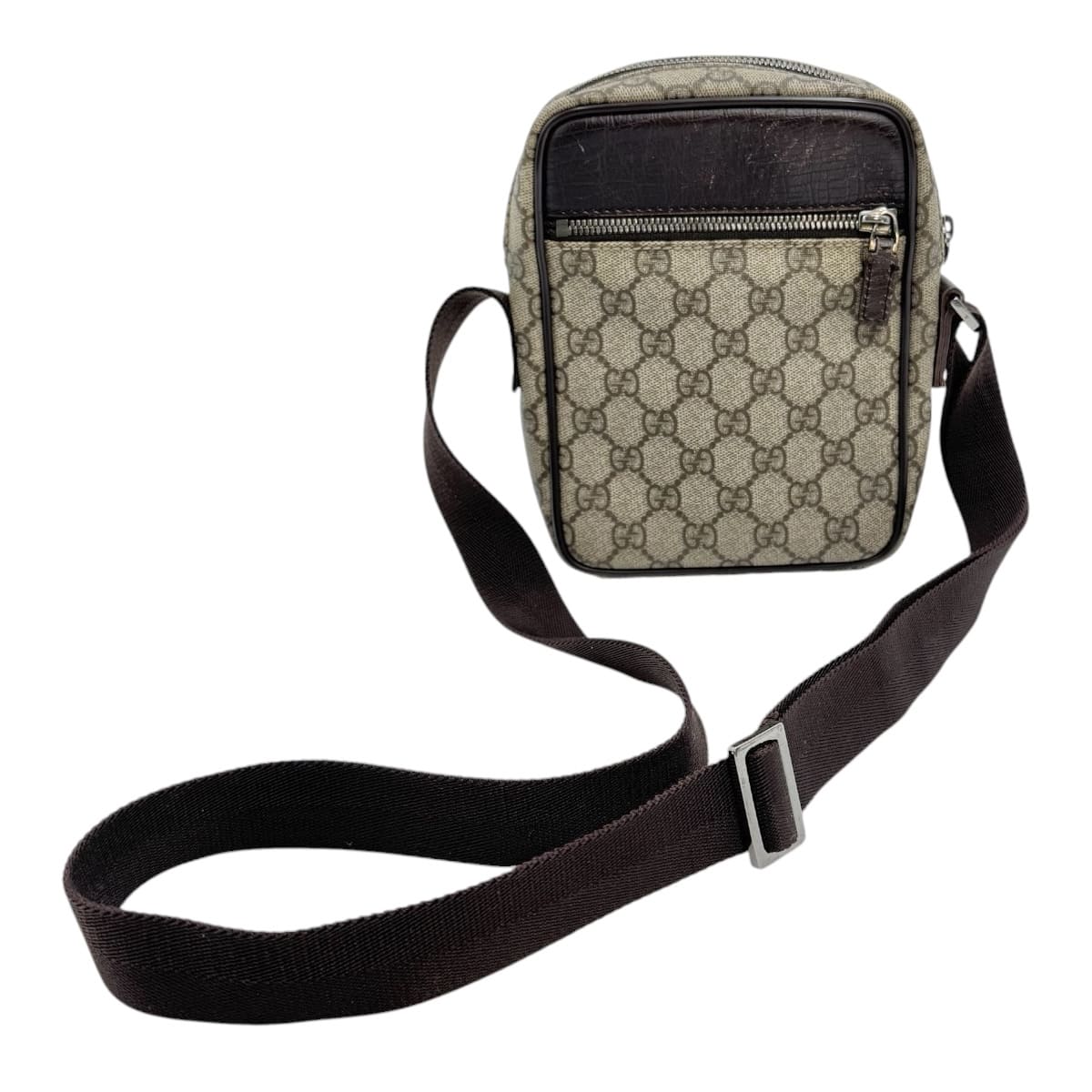 【中古】GUCCI グッチ ショルダーバッグ GGスプリーム 赤銅色 101680
