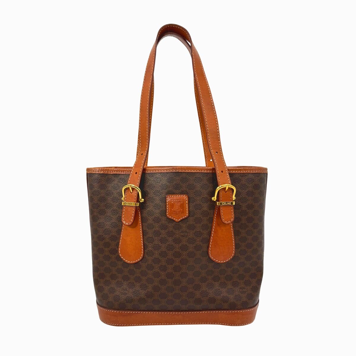 【中古】CELINE セリーヌ トートバッグ マカダム ブラウン|KIRARIKA