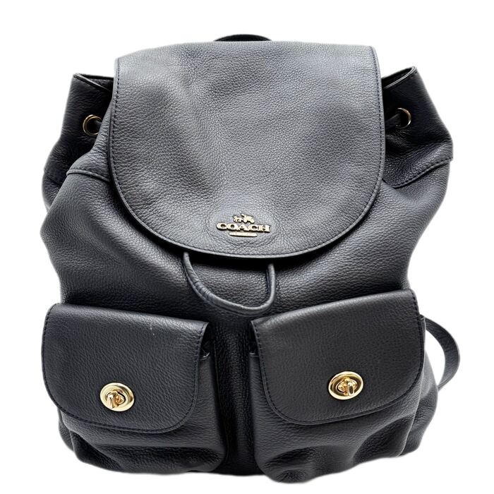 【中古】COACH コーチ職 背嚢 黒いこと F37410