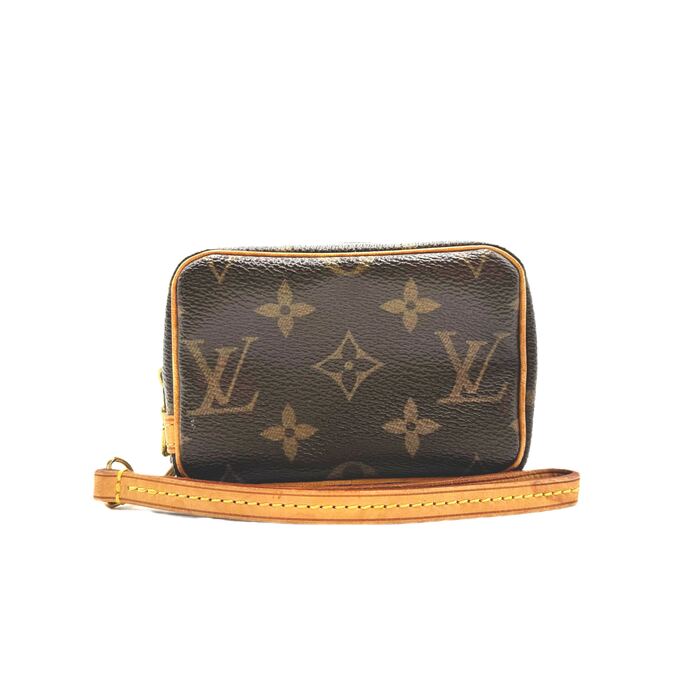 【中古】LOUIS VUITTON ルイヴィトン トゥルース・ワピティ 合財袋 モノグラム 赤銅色 M58030