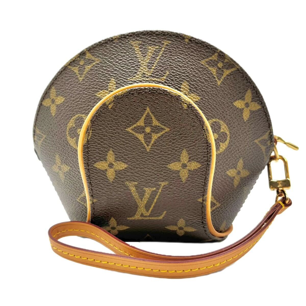 【中古】LOUIS VUITTON ルイヴィトン ミニエリプス 合切袋 赤銅色 M51129