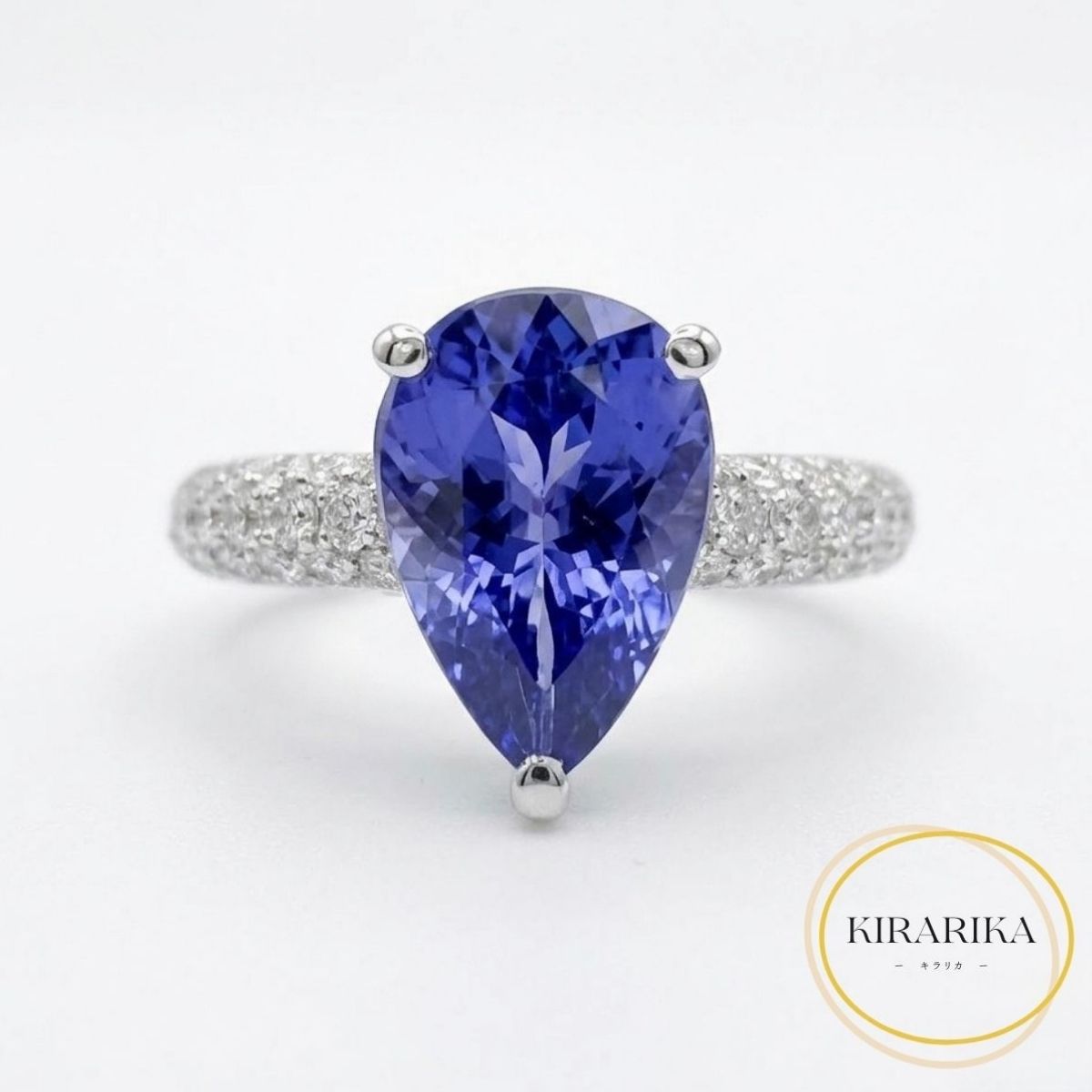 【中古】Pt900 タンザナイト1.92ct ダイヤモンド0.48ct リング