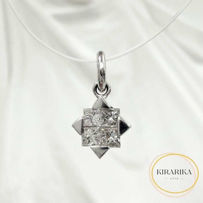 【中古】Pt900 ダイヤモンド0.35ct トップ|KIRARIKA