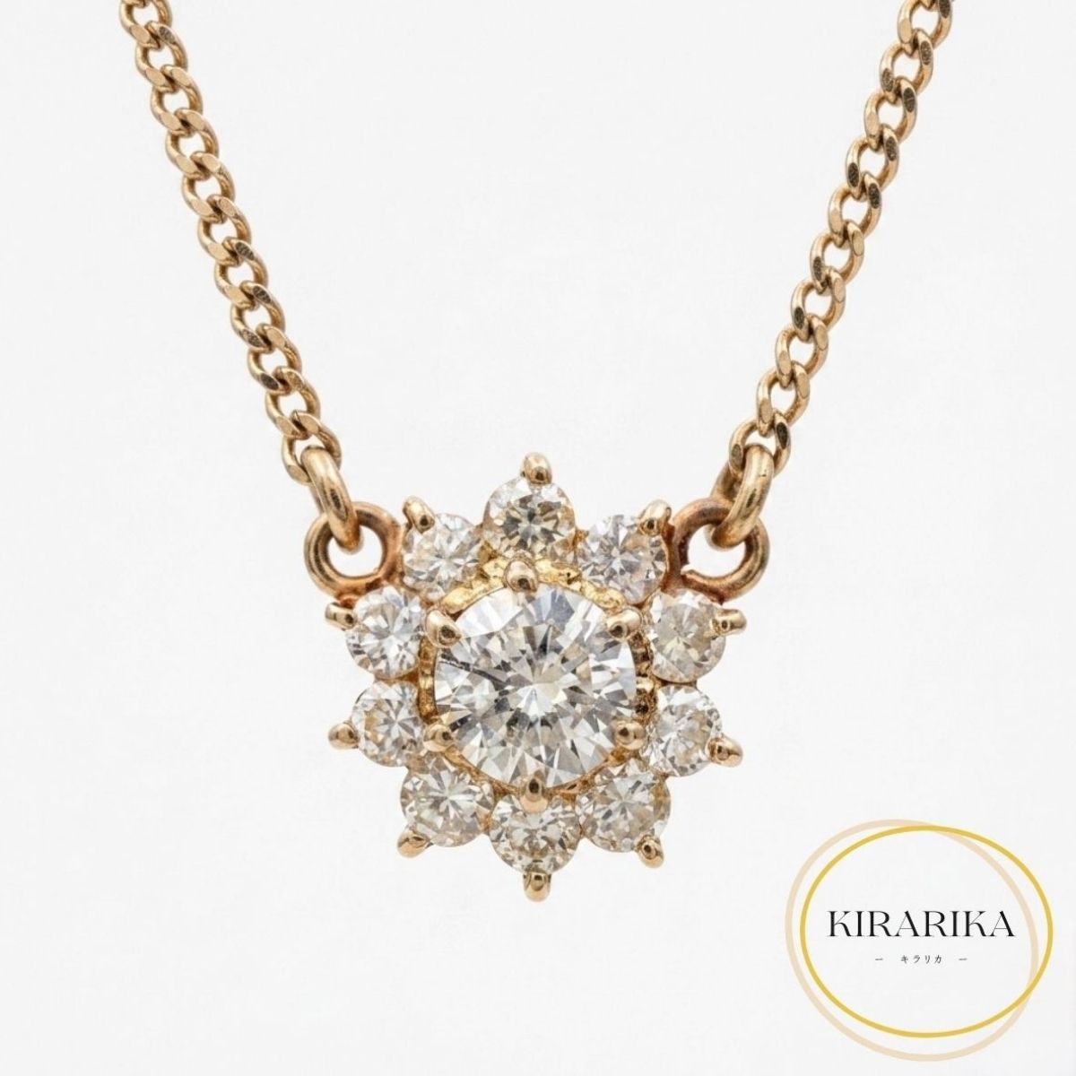 K18 ダイヤモンド0.30ct フラワーネックレス｜KIRARIKA