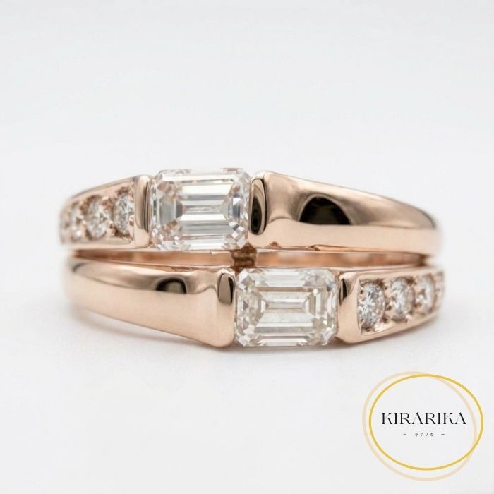 K18 ダイヤモンド 0.43ct ダイヤモンド 0.14ct リング|KIRARIKA