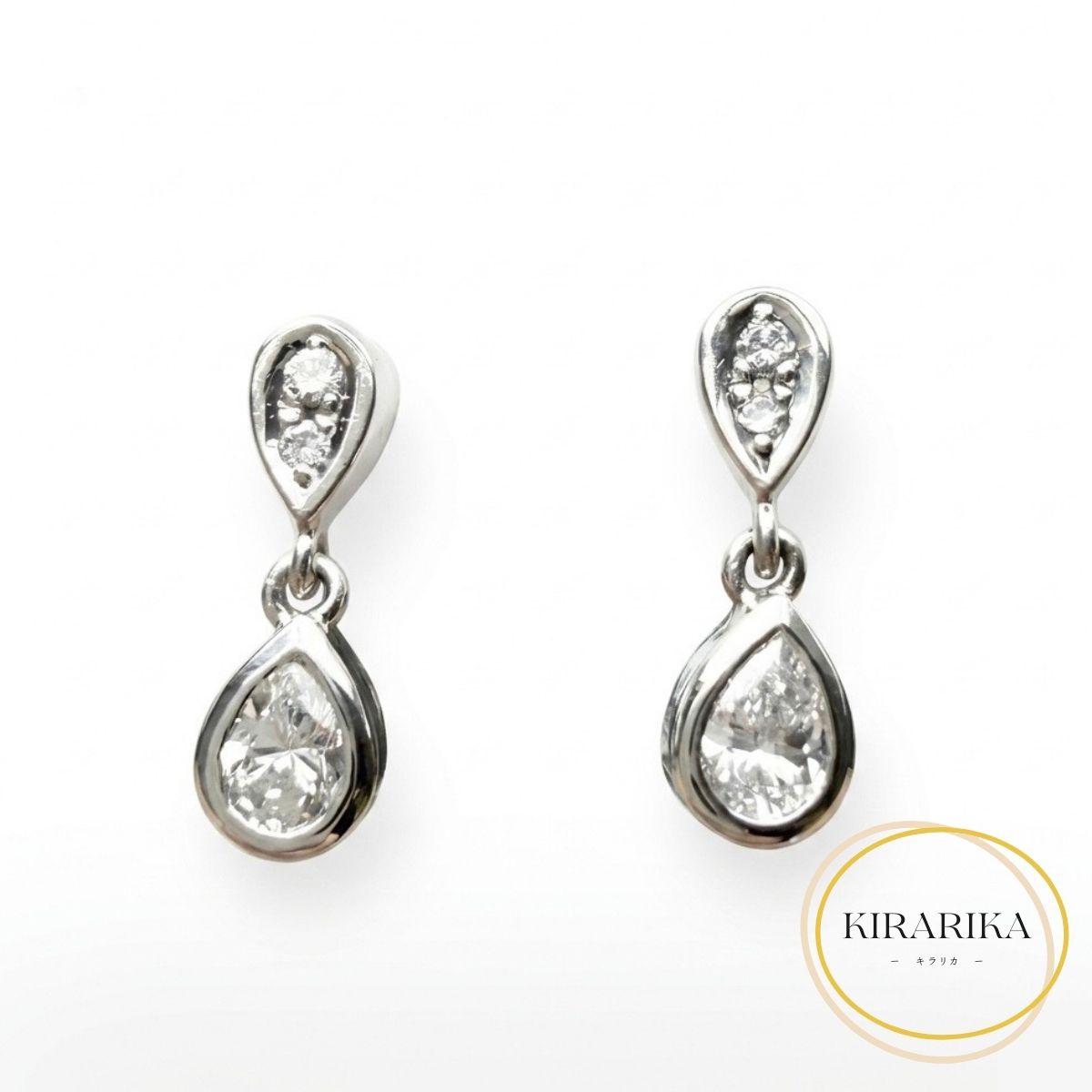 Pt900 ダイヤモンド 0.02ct 0.17ct &times;2 ピアス｜KIRARIKA