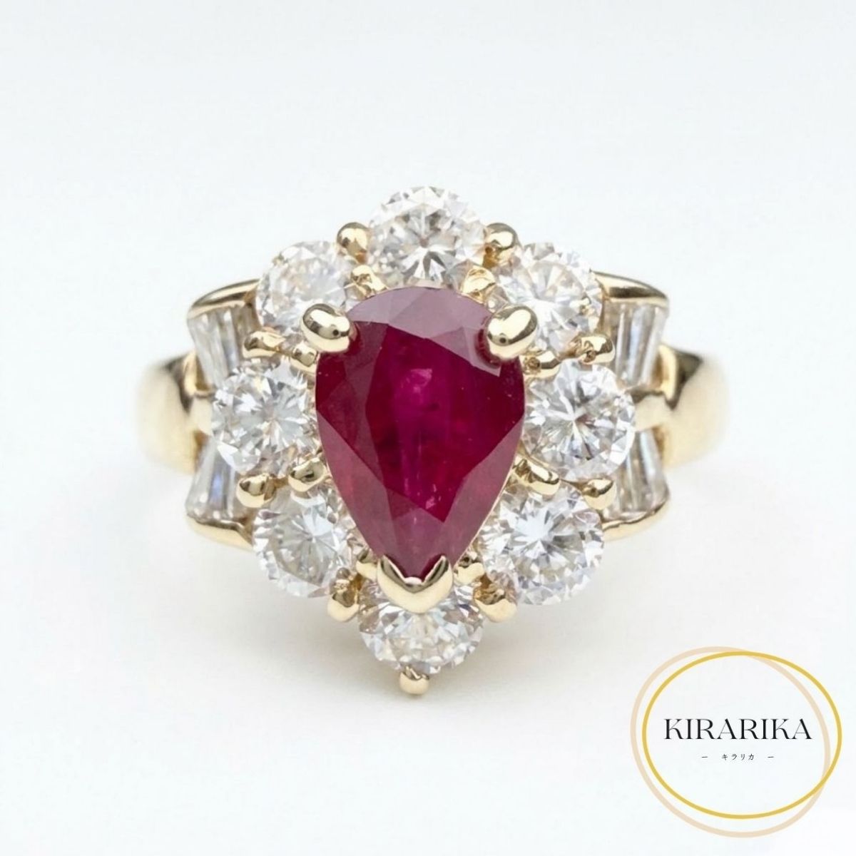 K18 ルビー0.95ct ダイヤモンド1.02ct リング 112,500円