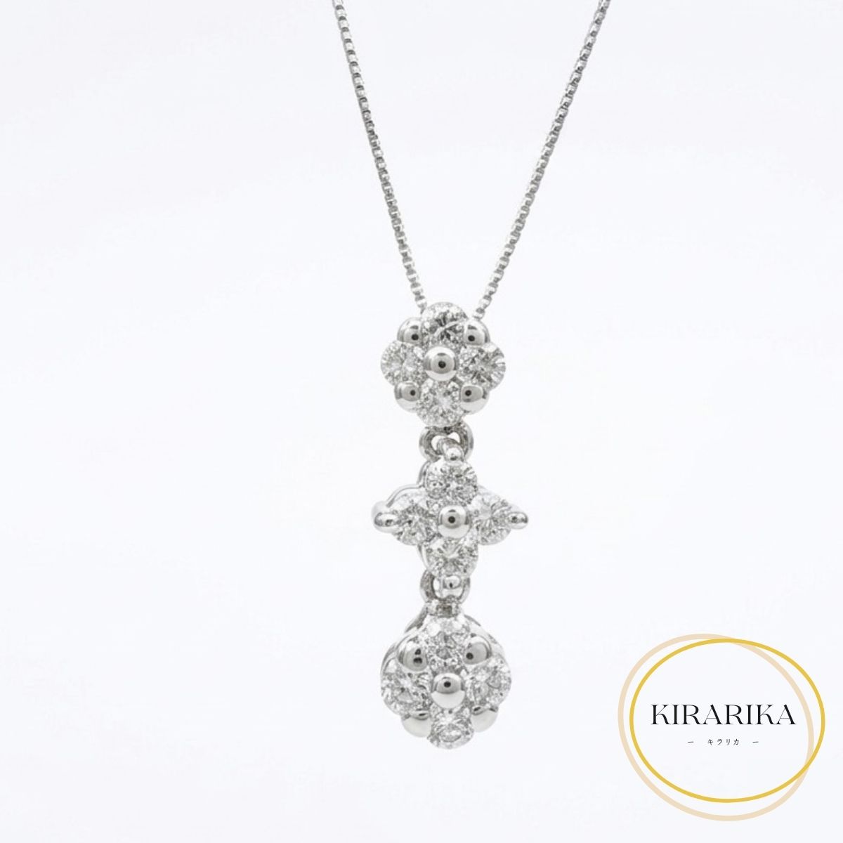 Pt900 Pt850 ダイヤモンド 0.50ct ネックレス