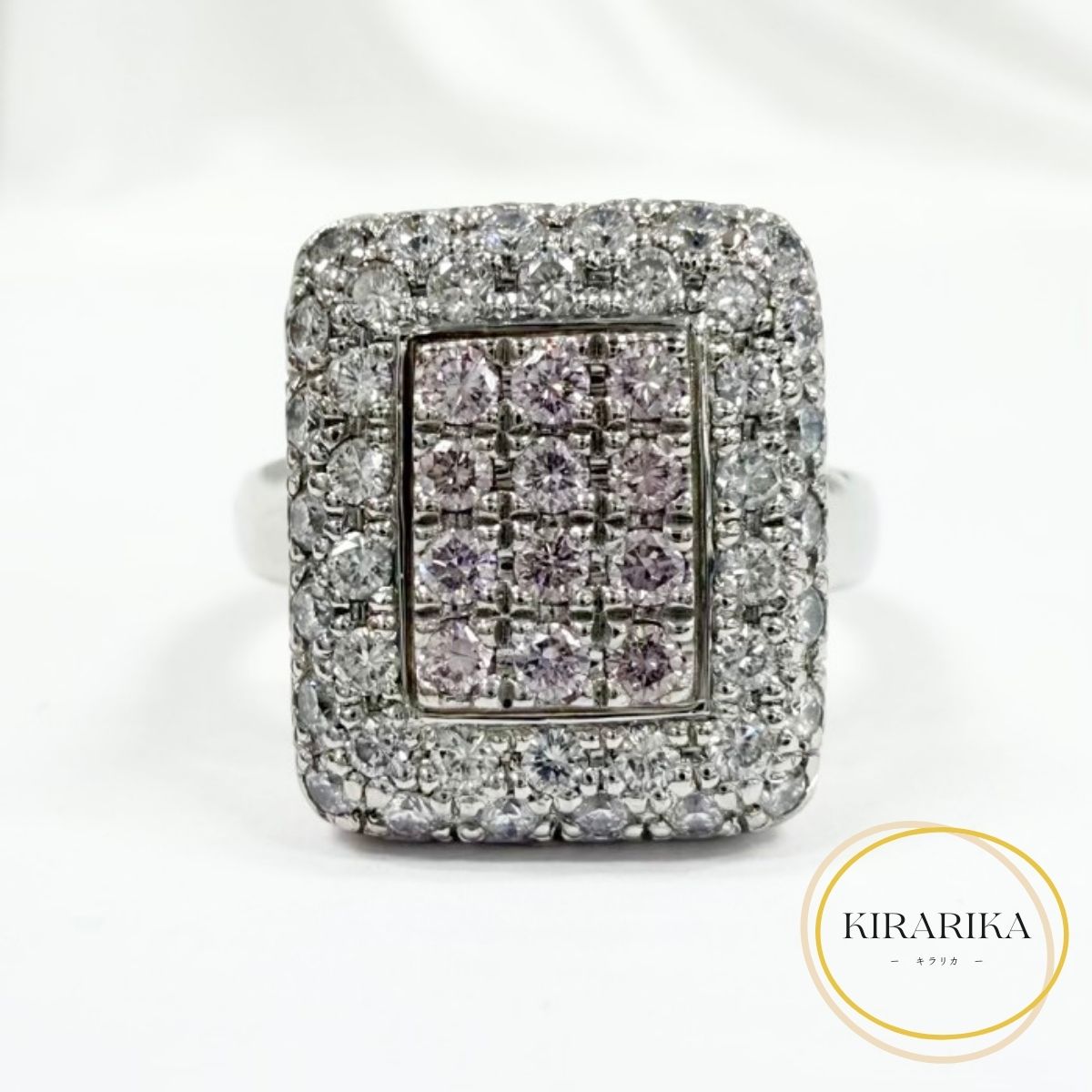 Pt900 ピンクダイヤモンド0.19ct ダイヤモンド0.50ct