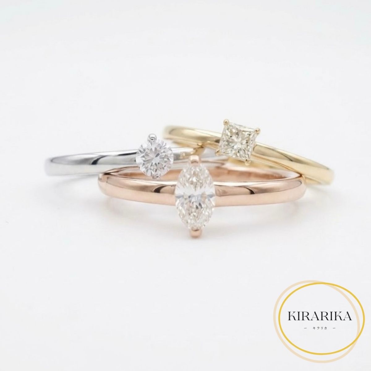K18 K18WG ダイヤモンド0.13ct 0.15ct 0.21ct リング｜KIRARIKA