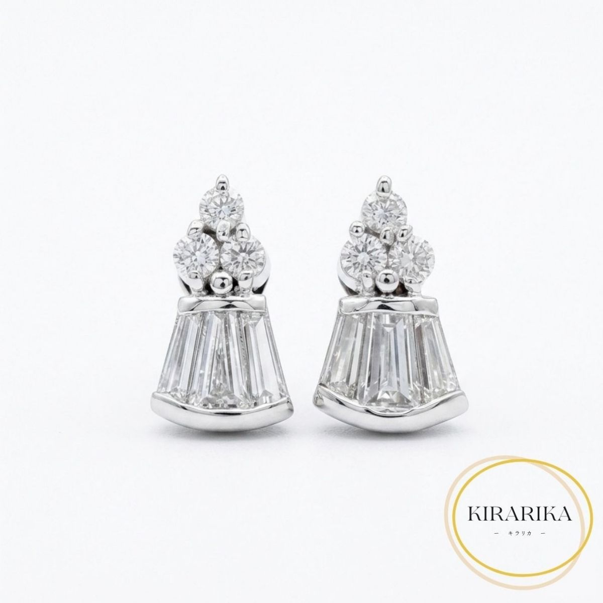 Pt900 ダイヤモンド 0.28ct&times;2 ピアス｜KIRARIKA