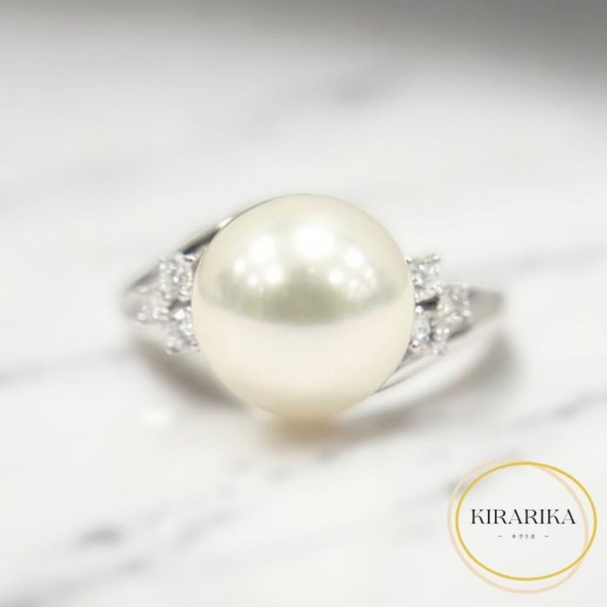 Pt950 ミキモト パール9.1mm ダイヤモンド リング｜KIRARIKA