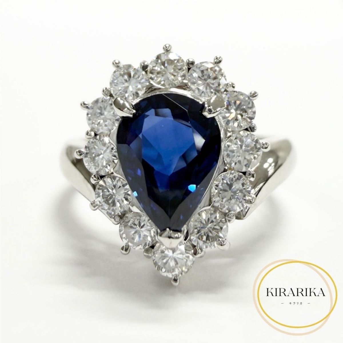 Pt900 サファイア1.38ct ダイヤモンド0.72ct リング｜KIRARIKA