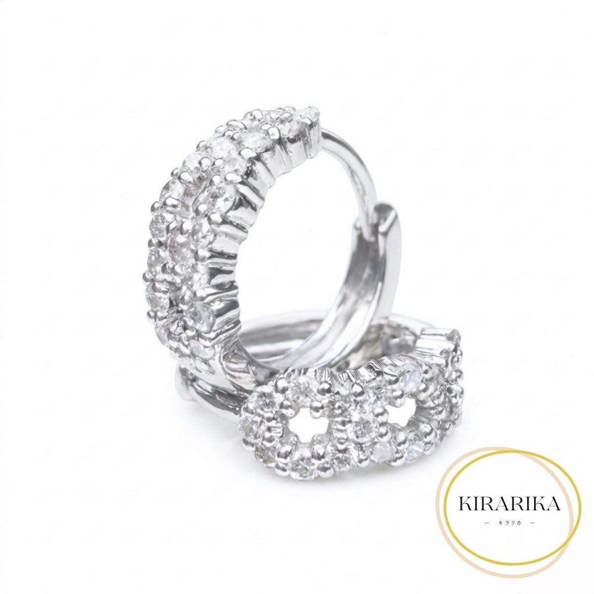 K18WG ダイヤモンド 0.22ct×2 ピアス|KIRARIKA