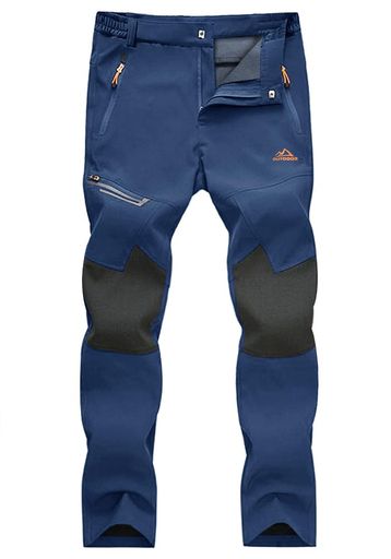 [KEFITEVD]防寒ズボン下メンズやり方着ズボンアウトドア撥水御釣りズボン下冬用ゴルフお召しもの防風保温バイクフリース気が大きい大きさミリタリー裏起毛生あたたかい青色XL