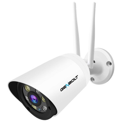 【2.4/5GhzWi-Fi】防犯カメラワイヤレス屋外監視カメラWi-Fi110°超広角GENBOLT200万画素ネットワークカメラカラー暗視AI人体検知双方向音声スマホで見る無線IP66防水