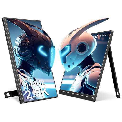 VeoutV1Pro16型2.5K144Hzポータブルモニター4色(ブラック/シルバー/ピンク/ブルー)、HDRIPSFreeSync対応、USB-C&ミニHDMIノートPC/Mac/PS5/Xbox/Switch対応-
