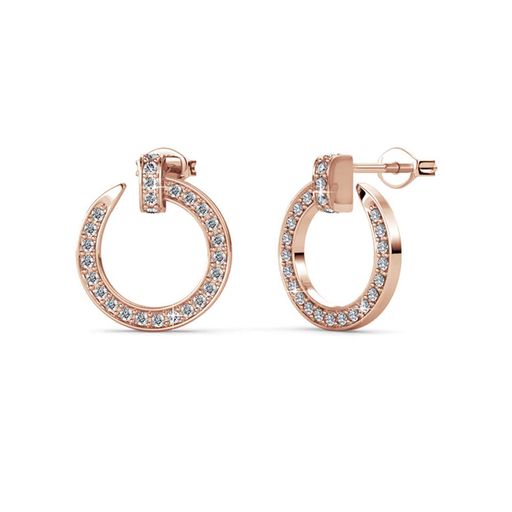 K.L.YピアスレディースジルコニアCZ18KRGPイヤリング金属アレルギー対応くぎピアス人気誕生日プレゼント2個セット