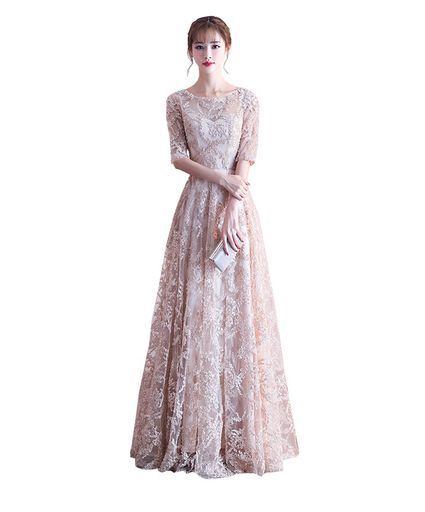 [wpart]ロング御召しもの袖あり華燭の典御召しものロング丈色つや御召しもの花嫁御寮寄りあい御召しもの二次会御召しもの有りがたさ会ドレスカクテルドレスウエディングドレスフォーマルドレス(XSロングカーキ)