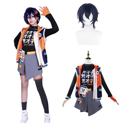[神併良品] リン コスプレ ウィッグ付き ?才孑 ゼンゼロ コスプレ衣装 大人用 仮装 文化祭 イベント コスチューム ステージ服 Belle cosplay (リン ウィッグ付き, XXL)｜グットバリューオンラインストア