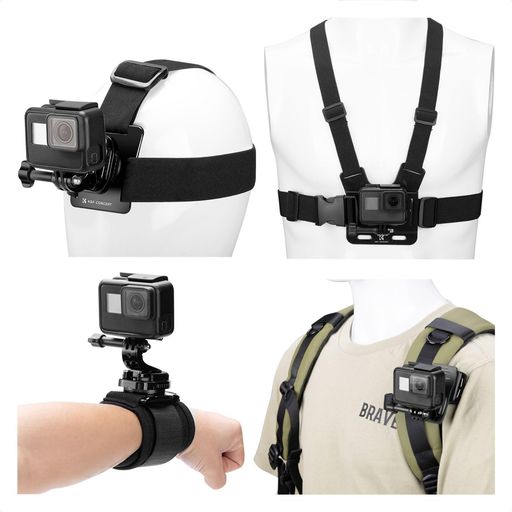 K&FConceptgoproアクセサリーgoproマウントosmo360対応【多用途+アクション動画の撮影にピッタリ】チェスト+ヘッド+リストバックパックト高い互換性耐久性クイックリリース装備InstaX5/GoPro/Osmo